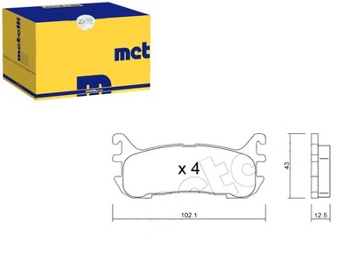 METELLI TRINKELĖS STABDŽIŲ MAZDA MX5 94-05 GAL. METEL 