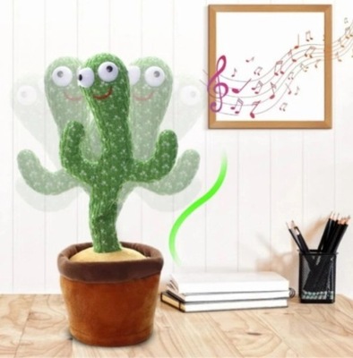 Tańczący kaktus pluszowa Kaktus z Saksofonem !!!!