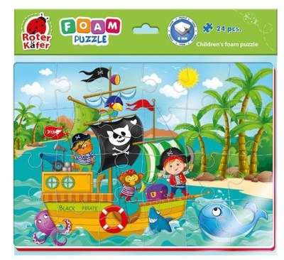 PUZZLE dla Dzieci PIANKOWE Piraci DLA CHŁOPCÓW