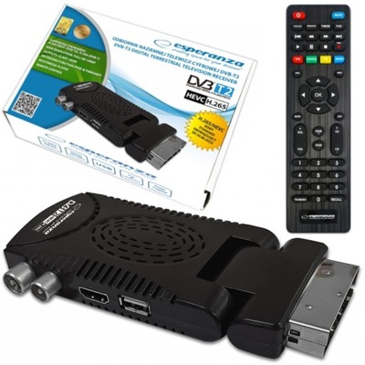 Dekoder TUNER TV NOWY DVB-T2 HD H.265 HEVC PILOT