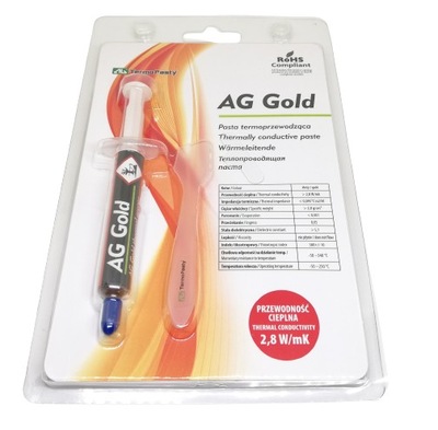 Pasta termoprzewodząca 3g AG Gold