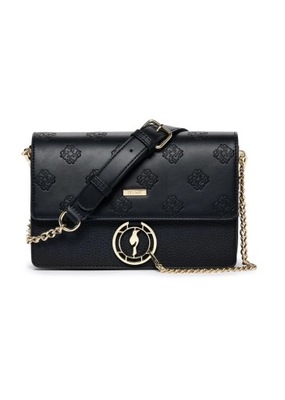 OCHNIK Czarna torebka damska z monogramem TOREC-0536C-99(Z25)