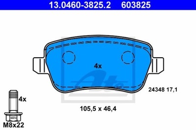 ZAPATAS HAM.TYL FIAT CROMA 05-  