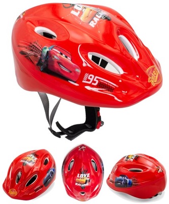 KASK ROWEROWY DLA DZIECI CARS ZYGZAK MCQUEEN AUTA