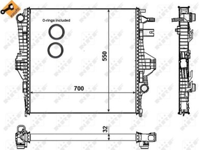 РАДІАТОР ВОДИ NRF 53005