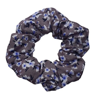 GUMKA SCRUNCHIE WISKOZA HANDMADE WRZOSOWY KWIATY