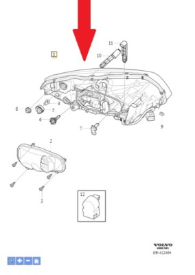 Левый фара volvo xc60 14-17 оригинальный номер 31358110 фото №1
