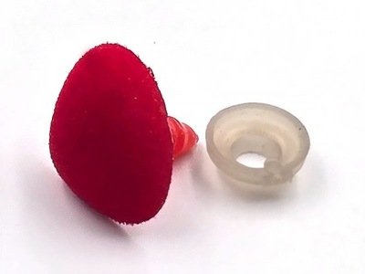 Nos do zabawki welurowy czerwony 15 mm