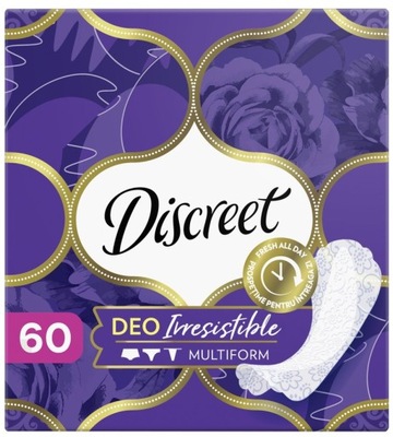 WKŁADKI Discreet 60szt. Multiform DEO Ireesistable HIGIENICZNE!