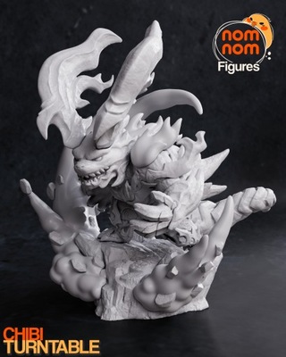 Figurka Chibi Ifrit Final Fantasy XVI NomNom Figures Druk 3D Figurkowo