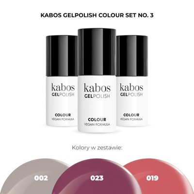 KABOS Zestaw lakierów hybrydowy GelPolish Set No.3