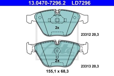 13.0470-7296.2 ZAPATAS HAM.CERAMIC PARTE DELANTERA BMW 5 E60 -10  