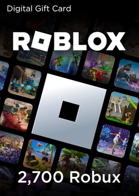 Roblox Doładowanie Kod Podarunkowy Prepaid Giftcard 2700 Robux