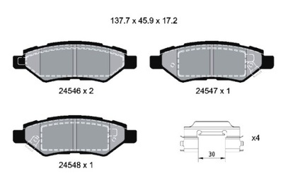 TEXTAR КОЛОДКИ ГАЛЬМІВНІ ЗАД CADILLAC CTS CTS SPORT SRX CHEVROLET