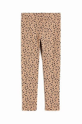 NOWE H&M legginsy grubsze PANTERKA 140