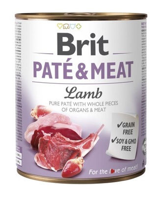 Brit Pate & Meat Dog Lamb 800g