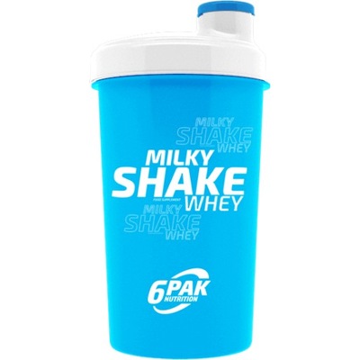 6PAK SHAKER MILKY SHAKE WHEY NEON BLUE 700ML