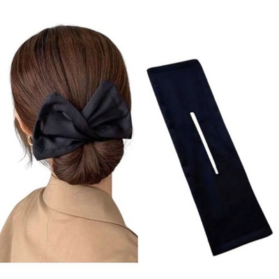 DUŻY TWISTER HIRIGAMI DO WŁOSÓW OZDOBA WYPEŁNIACZ KOKA UPIĘCIE CZARNY