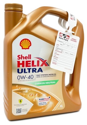 Olej Shell Helix Ultra 0W40 4L DIESEL BENZYNA LPG