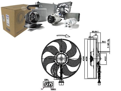 NISSENS VENTILÁTOR CHLADIČA AUDI A3 1.8 T (8L1)