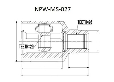 MUÑÓN INTERIOR OUTLANDER 4WD CU2 02-06 L/P  