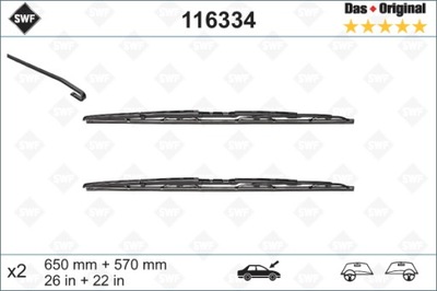 ESCOBILLAS 650+570 SWF BMW 5 E39  