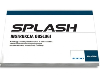 Suzuki Splash 2008-2013 +Radio Instrukcja Obsługi
