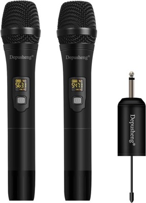 Depusheng W2 zestaw 2 mikrofonów do karaoke dynamiczny mikrofon ręczny PA
