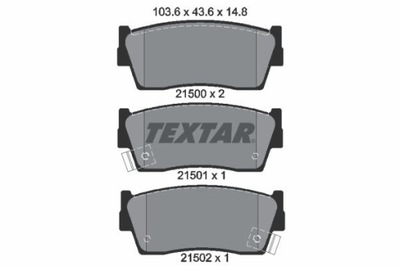 TEXTAR 2150001 ZAPATAS DE FRENADO  