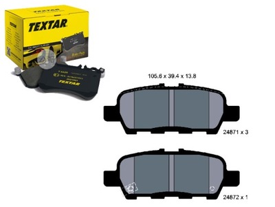 TEXTAR КОМПЛЕКТ КОЛОДОК ТОРМОЗНЫХ D40609N00A D4M6