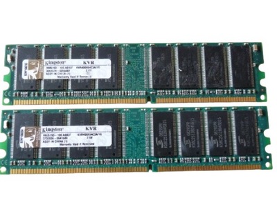 Pamięć DDR 2GB 400MHz PC3200 2x 1GB Dual Kingston Gwarancja