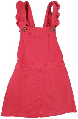 Sukienka ogrodniczka dziewczynka NEXT jeansowa czerwona 110, 4-5 lat