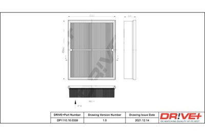 DRIVE+ FILTRO AIRE NISSAN 2.3D 15- NP300 N AVARA  