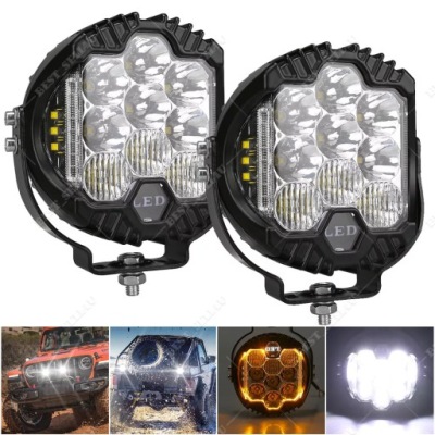 2x 75w автомобіль лампа робоча протитуманна led фари 12v/24v 5'' фото №1