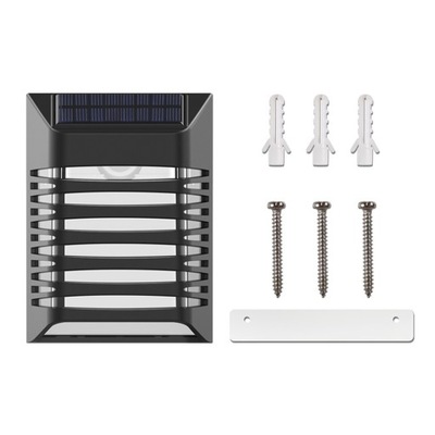 LAMPA SOLARNA ŚCIENNA ZEWNĘTRZNA ŚWIATŁA ZEWNĘTRZNE LAMPY NA OGRODZENIE