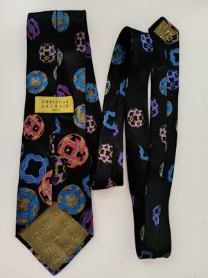 Christian Lacroix elegancki jedwabny krawat silk