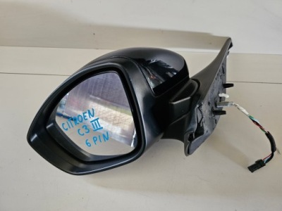 Зеркало левая citroen c3 3 iii 6 pin фото №1