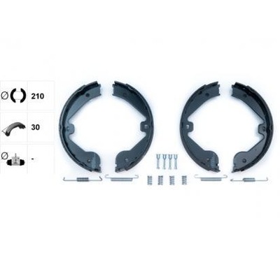 ZAPATAS DE TAMBOR DE FRENADO RECZ. DB W164- X164- W251- VW TOUAREG- CAYENNE- Q7  