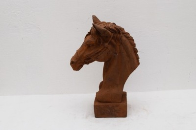 Żeliwna stara figura - głowa konia koński łeb KOŃ