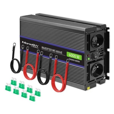 Przetwornica napięcia Qoltec Monolith 4000 MS Wave | 12V na 230V | 2000/400