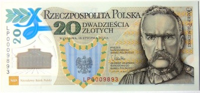 2014 20 zł złotych 100 r utworzenia Legionów Polskich Piłsudski