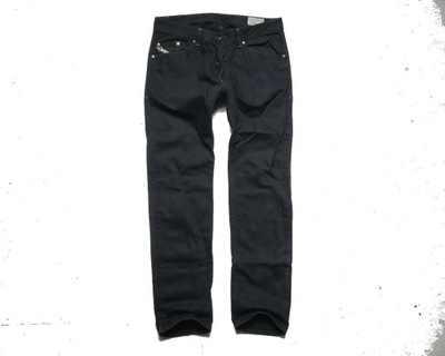 Diesel darron jeans regular slim tapered czarne spodnie męskie 33x32