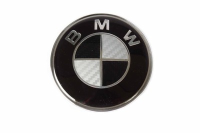 BMW E36 E38 E39 E46 Znaczek Emblemat na maskę 82mm Carbon