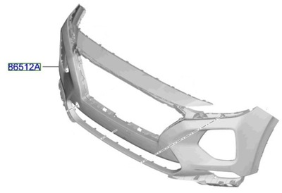 Hyundai santa fe 2018-2020 бампер перед фото №1