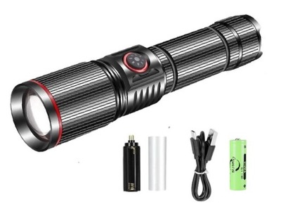 ЛІХТАРИК TAKTYCZNA LED (СВІТЛОДІОД) XHP50 USB ТИП C - ZOOM