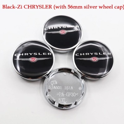 Y 56 BLACK-ZI KLSL4PCS 54 MM 56MM 60 MM 64 MM CHRYSLER CAR LOGO WHEEL CENTE - milautoparts-fr.ukrlive.com