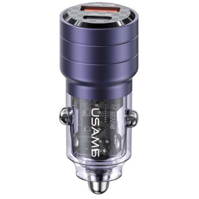 Ład.sam. USAMS C36 USB+USB-C 95W Fast Charge fioletowy