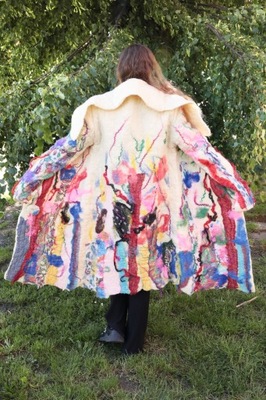 SWETER kolorowy zawrót głowy ręcznie robiony HANDMADE unikat
