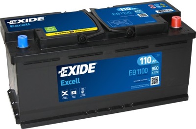 Аккумулятор exide excell 110ah 850a eb1100 en правый plus фото №1