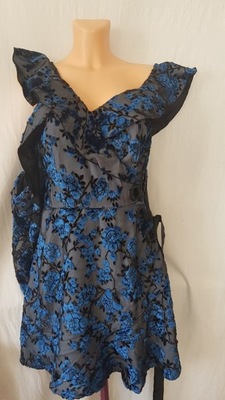 SELF-PORTRAIT sukienka niebieska M UK 12